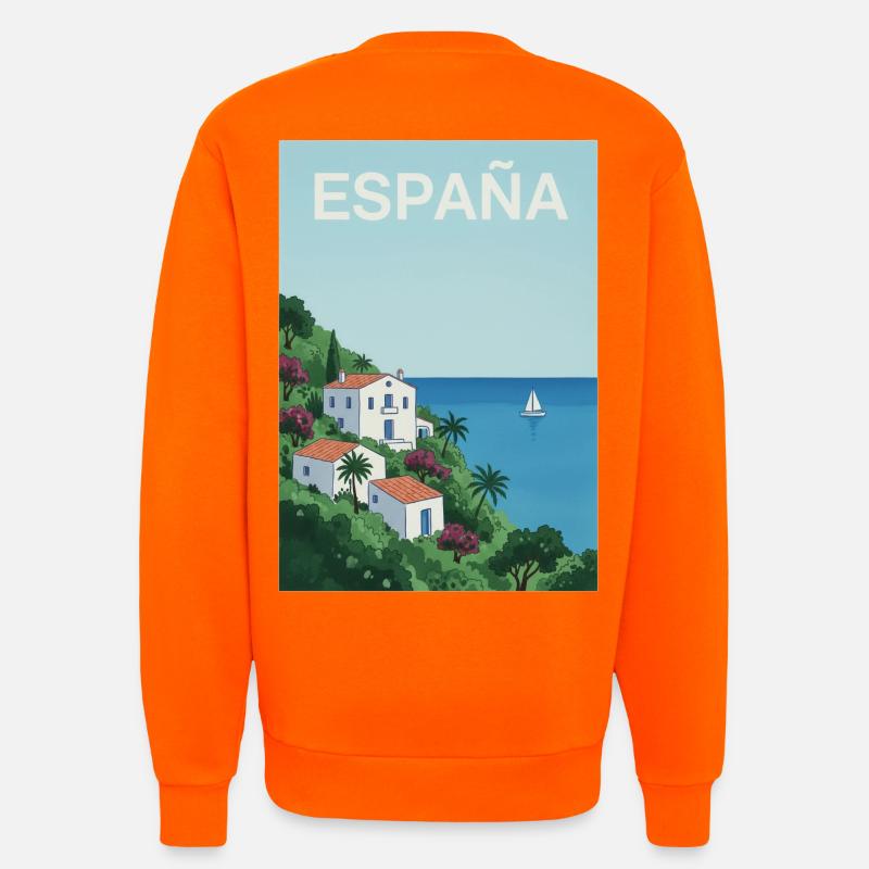 Spanish coastal idyll - Sweatshirt - made by SPREAD  - SUNSET ORANGE