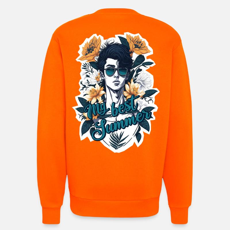My best summer - Sweatshirt - made by SPREAD  - SUNSET ORANGE