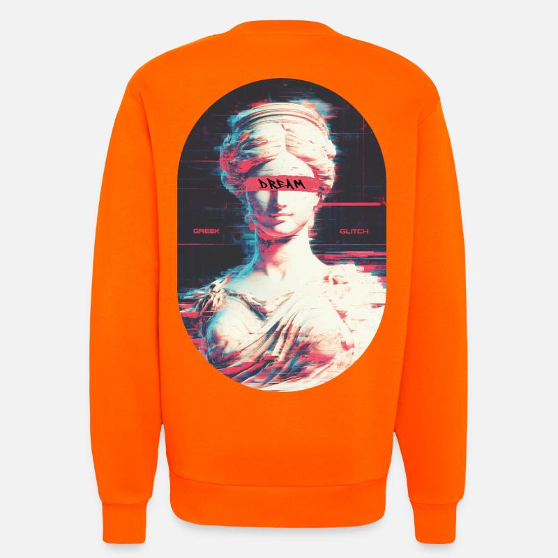 Bug grec - Sweat bio décontracté fabriqué en UE - SUNSET ORANGE