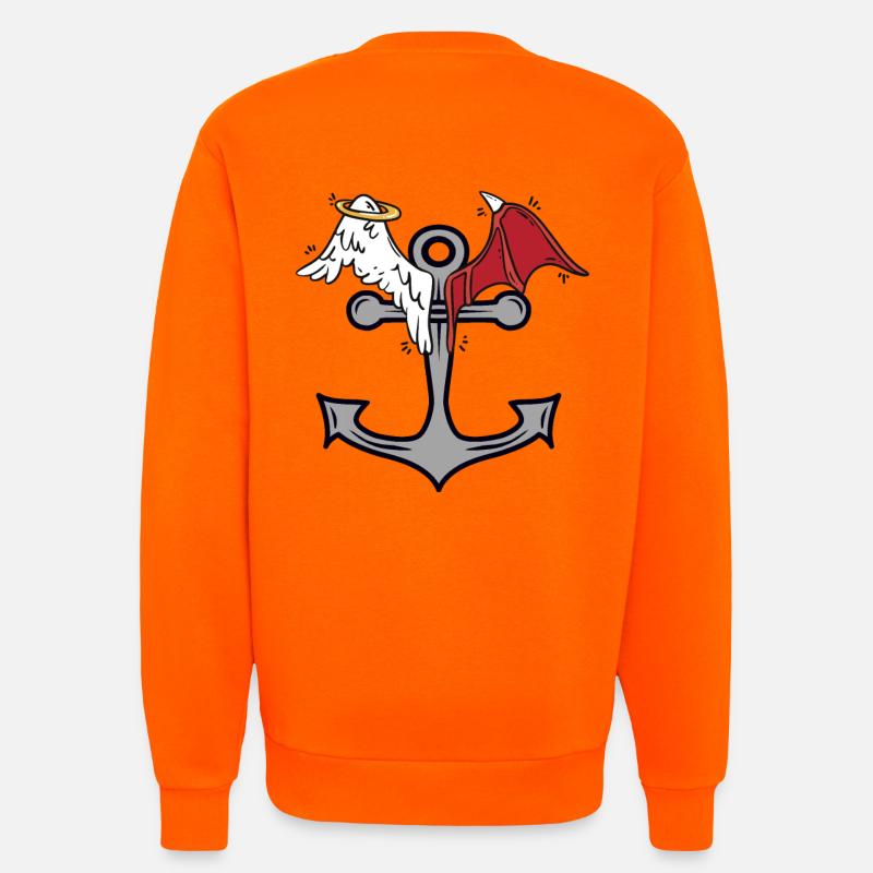 Anker Seefahrt himmlisch teuflisch maritim - Sweatshirt - made by SPREAD  - SUNSET ORANGE