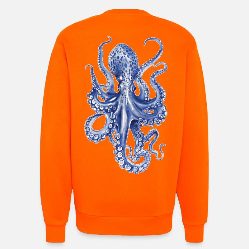 Octopus - Sweatshirt - made by SPREAD  - SUNSET ORANGE