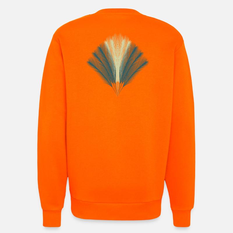 Feather Fan - Sweatshirt - made by SPREAD  - SUNSET ORANGE
