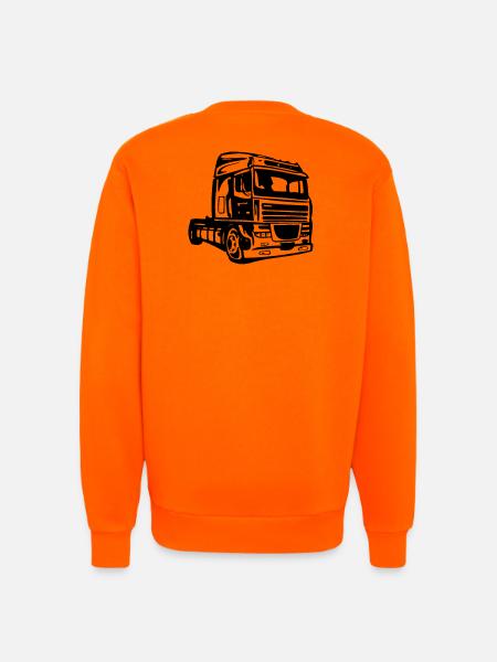 Lastebil, lastebil, langdistansesjåfør - Organic Relaxed Crew Neck produsert i EU - SUNSET ORANGE