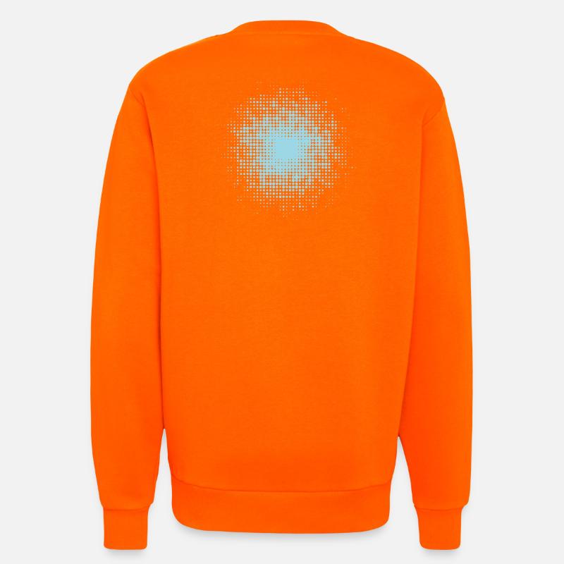 dotted round background light blue - Sweatshirt - made by SPREAD  - SUNSET ORANGE