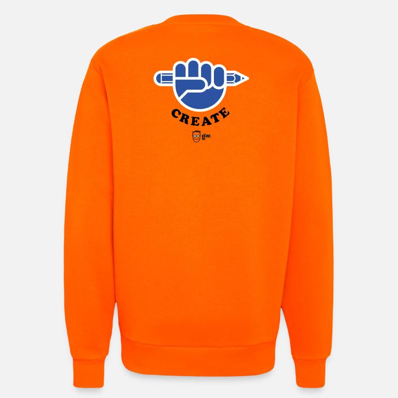 Create ! Dos - Sweat bio décontracté fabriqué en UE - SUNSET ORANGE