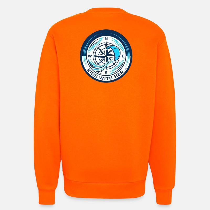 compass - Sweatshirt - made by SPREAD  - SUNSET ORANGE