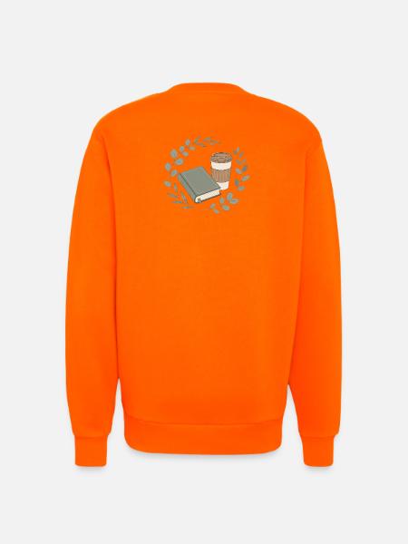 Buchfreundin Kapitel und Kaffee - Sweatshirt - made by SPREAD - SUNSET ORANGE