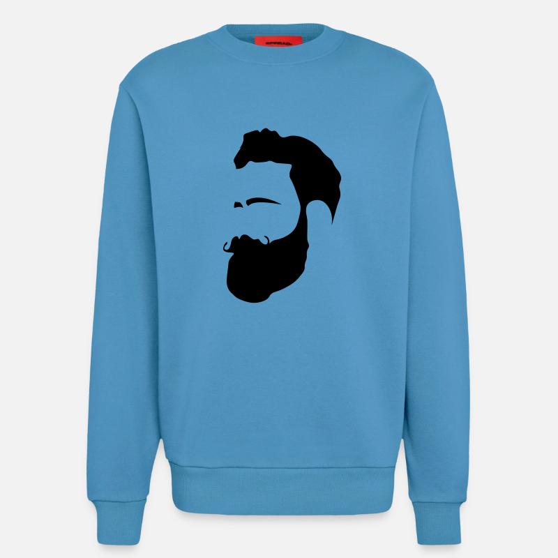 Mann mit Bart - Sweatshirt - made by SPREAD  -  Sol Blue