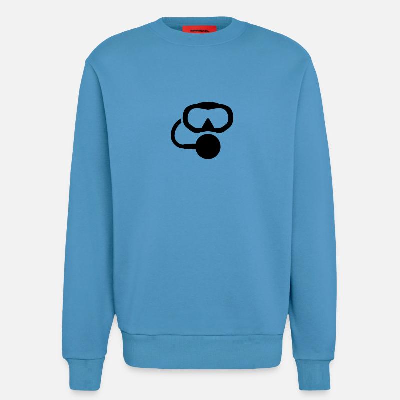 Logo de plongée sous-marine - Sweat bio décontracté fabriqué en UE - Sol Blue
