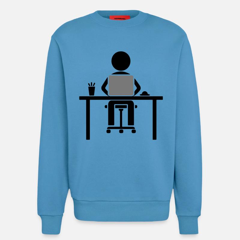 Arbeiter Computer Lernen - Sweatshirt - made by SPREAD  -  Sol Blue