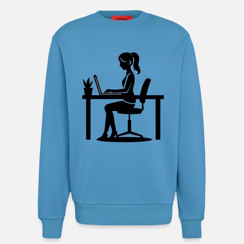 Frau Computer Job - Sweatshirt - made by SPREAD  -  Sol Blue