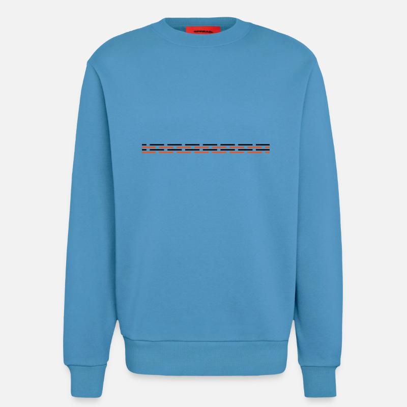 Line dashed - Sweatshirt - made by SPREAD  -  Sol Blue