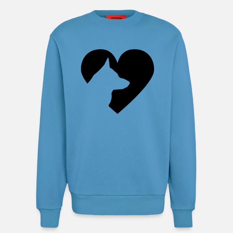 Herz mit Schäferhund Vector - Sweatshirt - made by SPREAD  -  Sol Blue