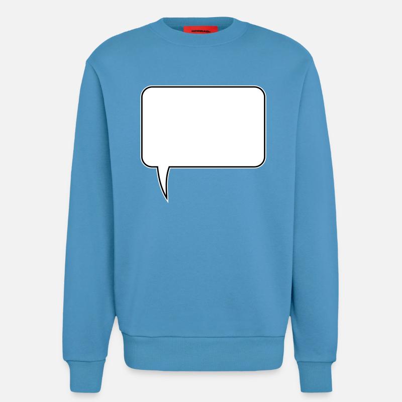 Speech bubble rectangle design - Sweatshirt - made by SPREAD  -  Sol Blue