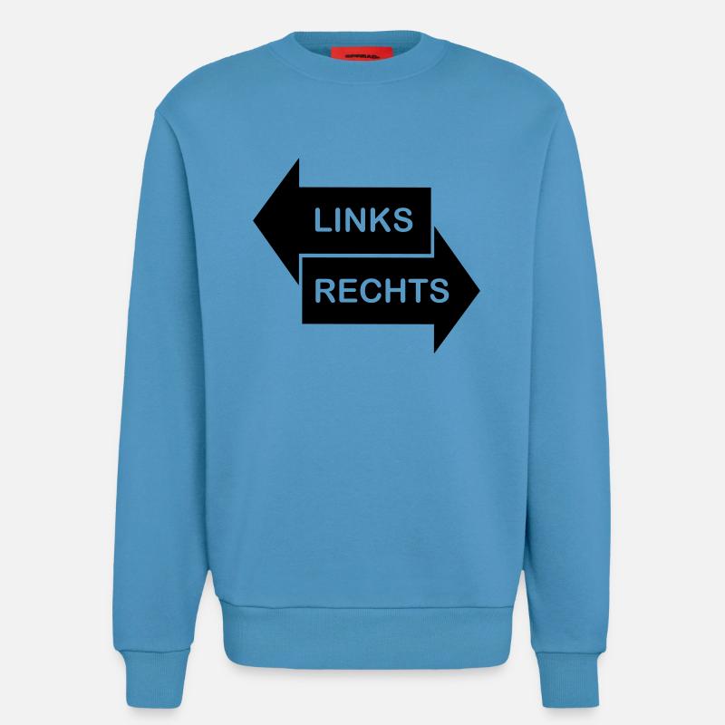 Links - Rechts - Sweatshirt - made by SPREAD  -  Sol Blue