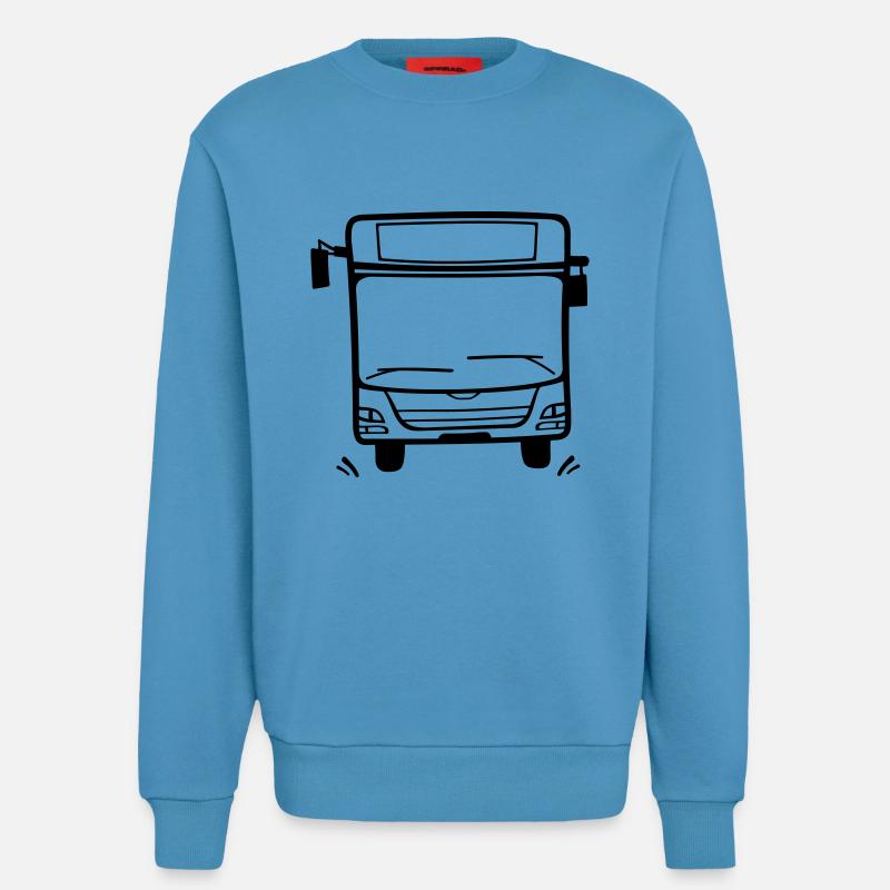 Linienbus ohne Text - Sweatshirt - made by SPREAD  -  Sol Blue