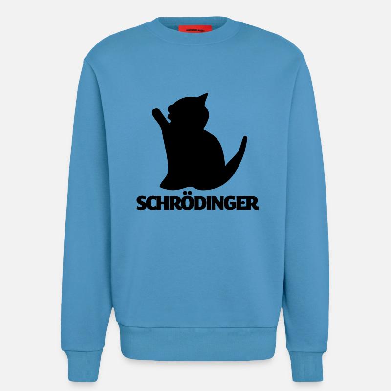 Chat de Schrödinger - Sweat bio décontracté fabriqué en UE -  Sol Blue