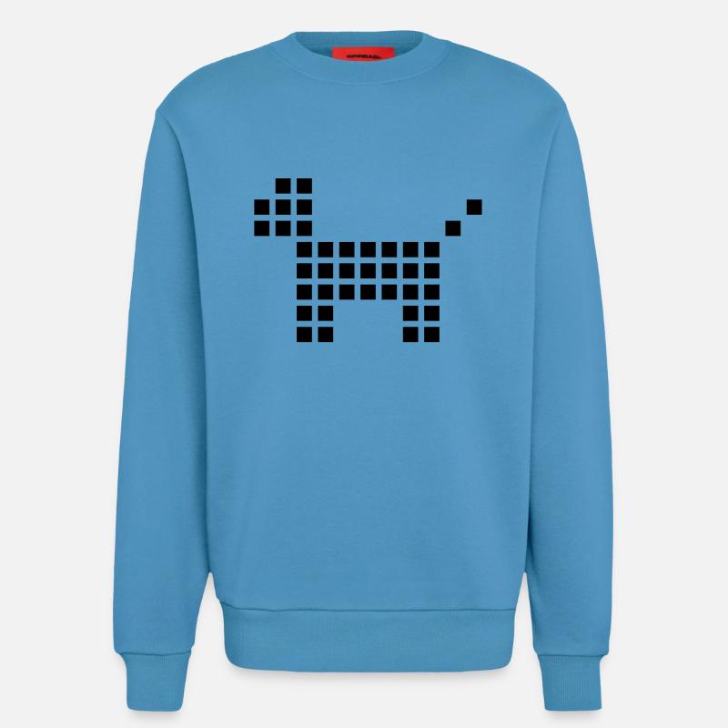 hund pixel - Sweatshirt - made by SPREAD  -  Sol Blue