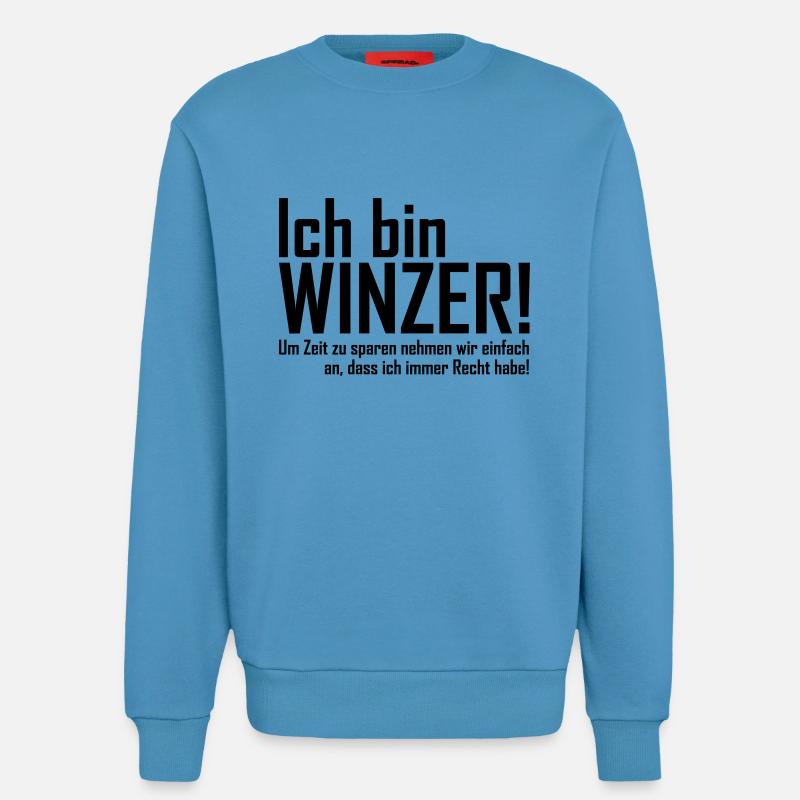 ich bin winzer - Sweatshirt - made by SPREAD - Sol Blue