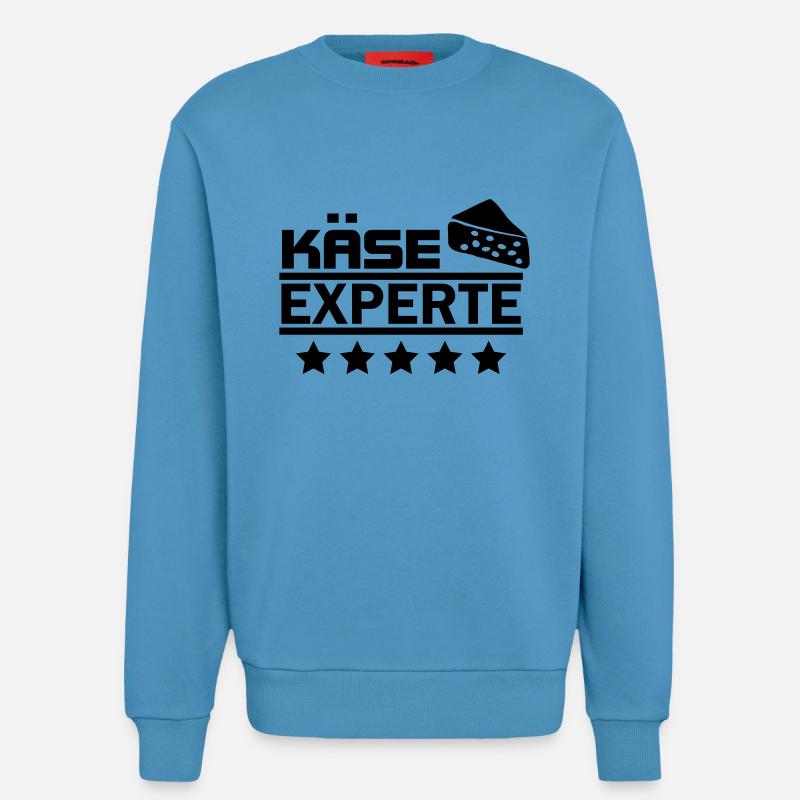 käse experte - Sweatshirt - made by SPREAD  -  Sol Blue