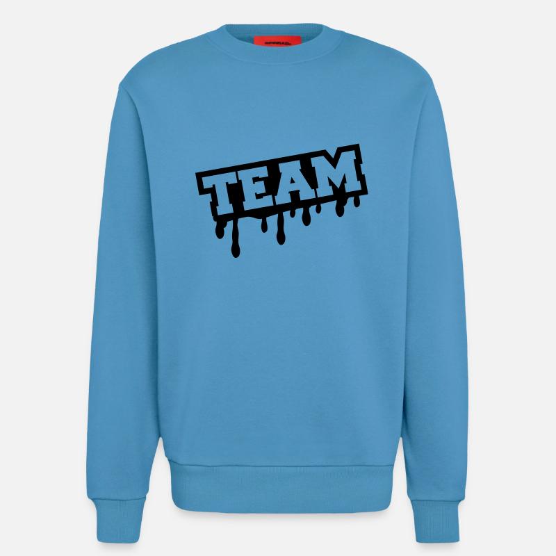 team_graffiti_wq1 - Sweat bio décontracté fabriqué en UE -  Sol Blue