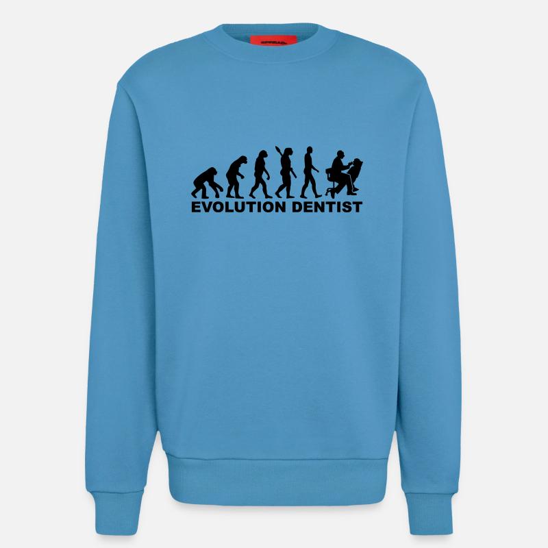 Evolution Dentist - Sweatshirt - made by SPREAD  -  Sol Blue