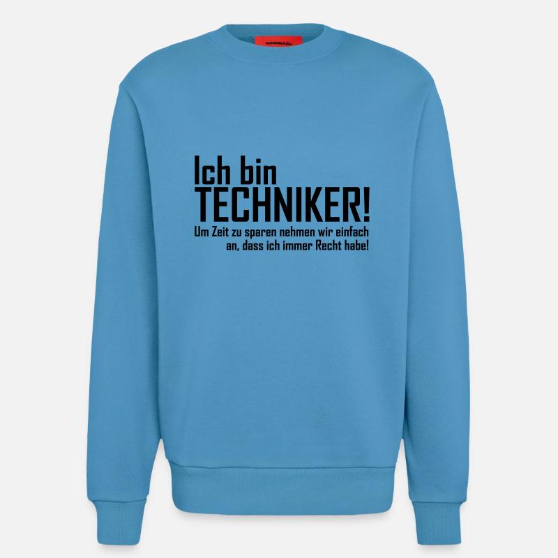 ich bin techniker - Sweatshirt - made by SPREAD - Sol Blue