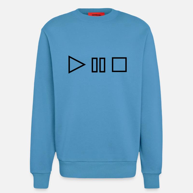 Play Stopp Pause - Sweatshirt - made by SPREAD - Sol Blue
