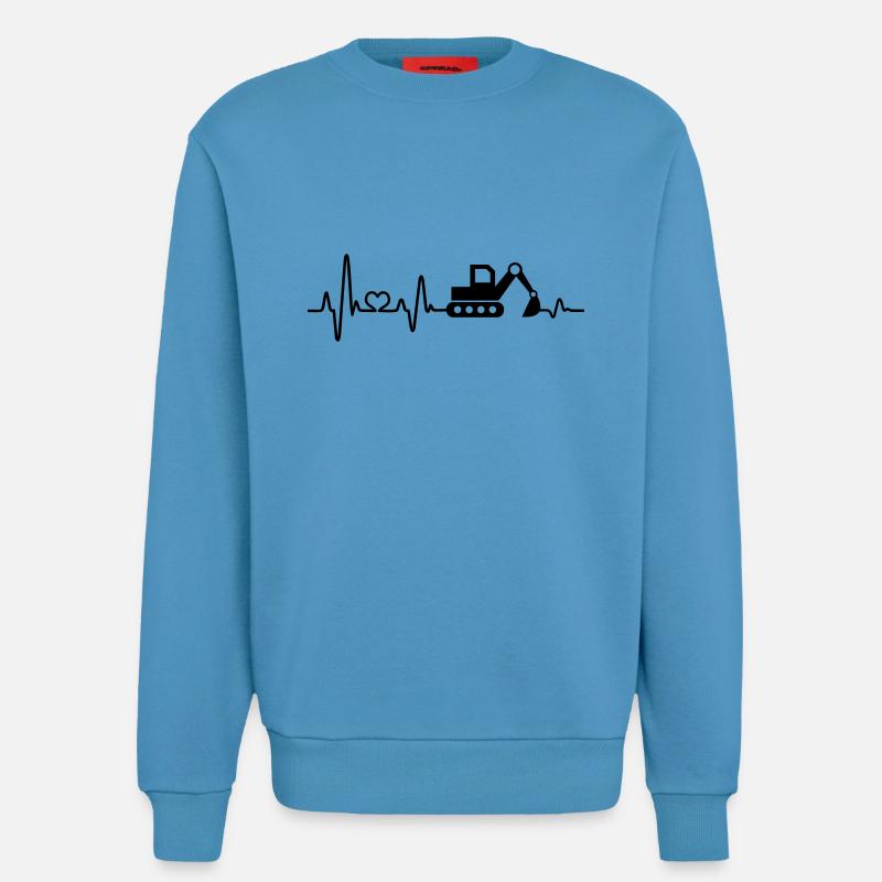 Bagger Baustelle Bauarbeiter Baggerfahrer Geschenk - Sweatshirt - made by SPREAD  -  Sol Blue