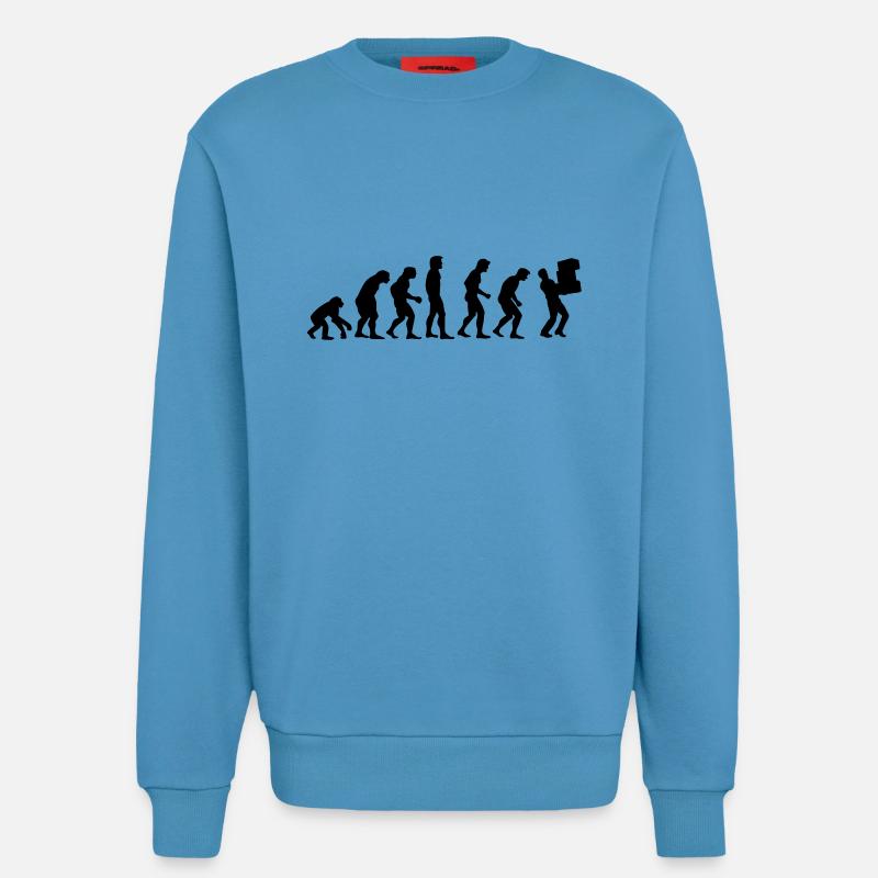 parcel delivery evolution - Sweatshirt - made by SPREAD  -  Sol Blue