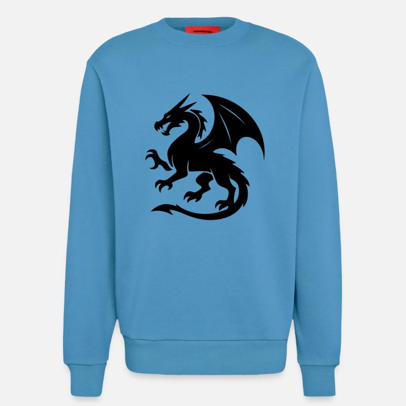 Drache (schwarz) - Sweatshirt - made by SPREAD  -  Sol Blue