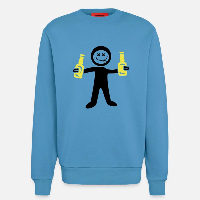 Bier Strichmännchen - Sweatshirt - made by SPREAD  -  Sol Blue