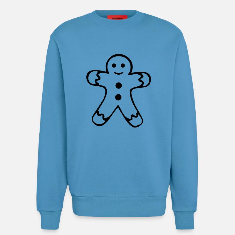 lebkuchenmann_01 - Sweatshirt - made by SPREAD  -  Sol Blue
