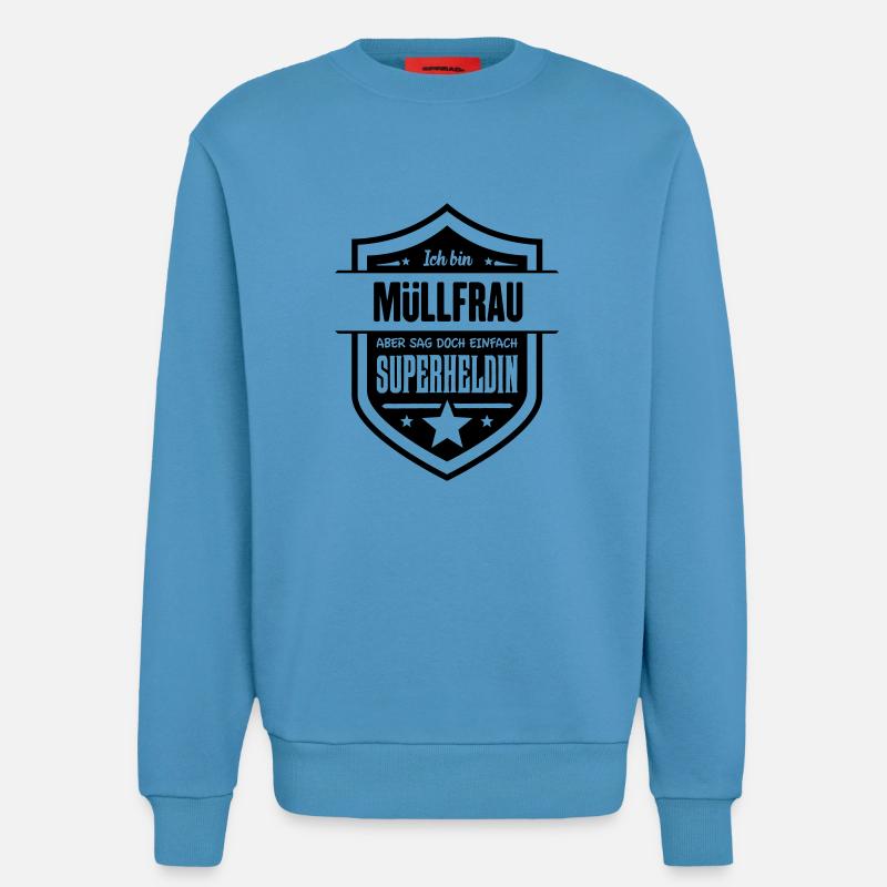 Super Müllfrau - Sweatshirt - made by SPREAD  -  Sol Blue