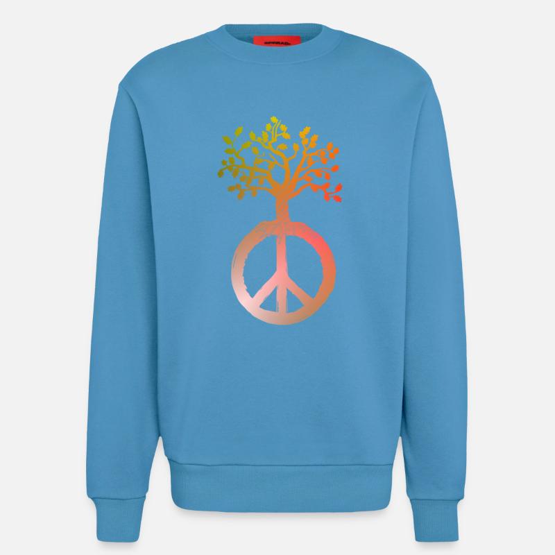Peace Tree Peace - Sweatshirt - made by SPREAD  -  Sol Blue
