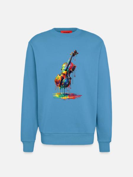 Violin with dripping paint - Sweatshirt - made by SPREAD - Sol Blue