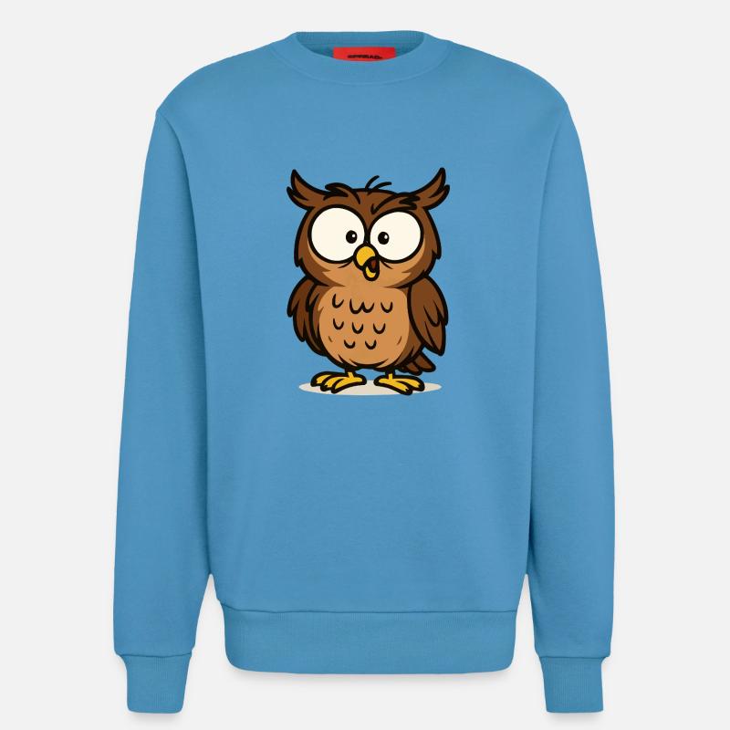 eule comic 1 - Sweatshirt - made by SPREAD  -  Sol Blue