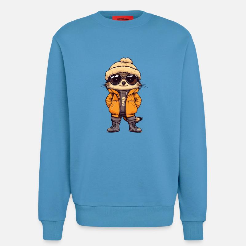 Erdmännchen Winter Comic - Sweatshirt - made by SPREAD  -  Sol Blue