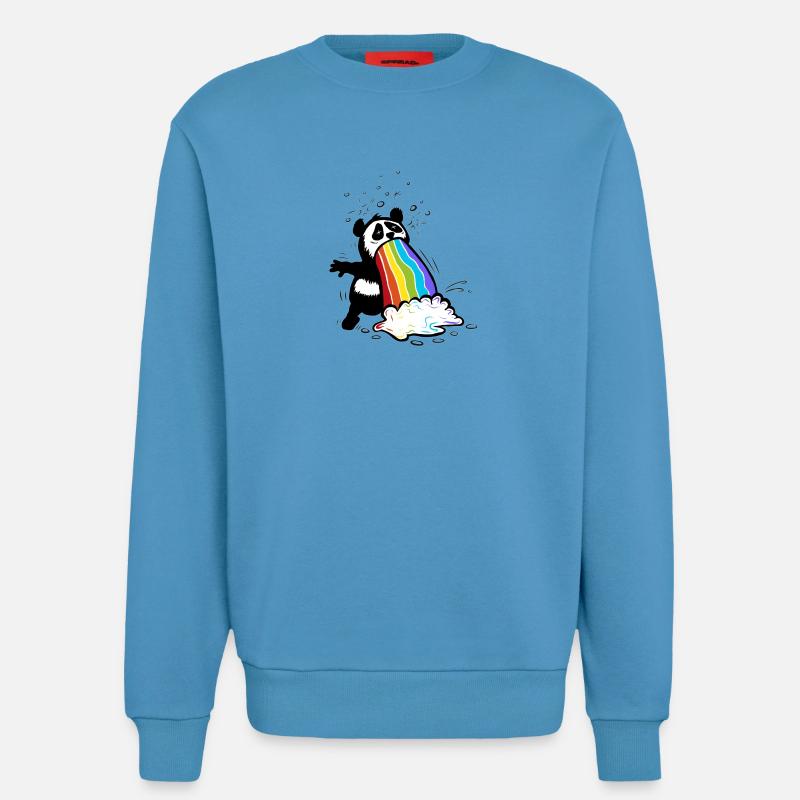 Panda_upchuck - Sweatshirt - made by SPREAD  -  Sol Blue