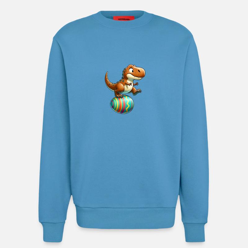 Dancing T-Rex, Easter Eggshell Fun - Sweatshirt - made by SPREAD  -  Sol Blue