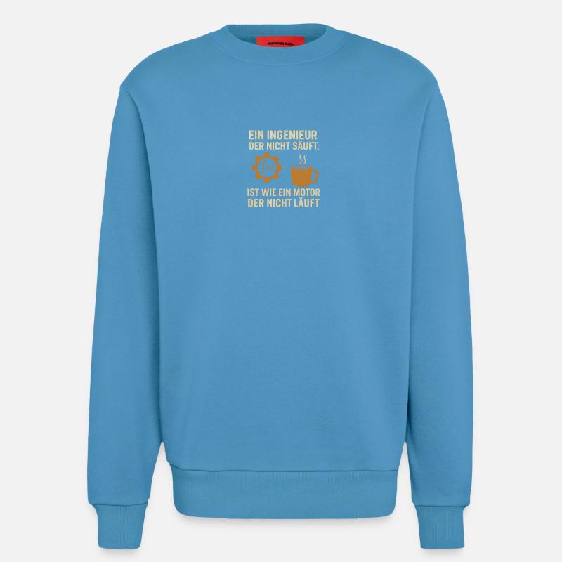 Ingénieur Humour Coffee Engine - Sweat bio décontracté fabriqué en UE -  Sol Blue