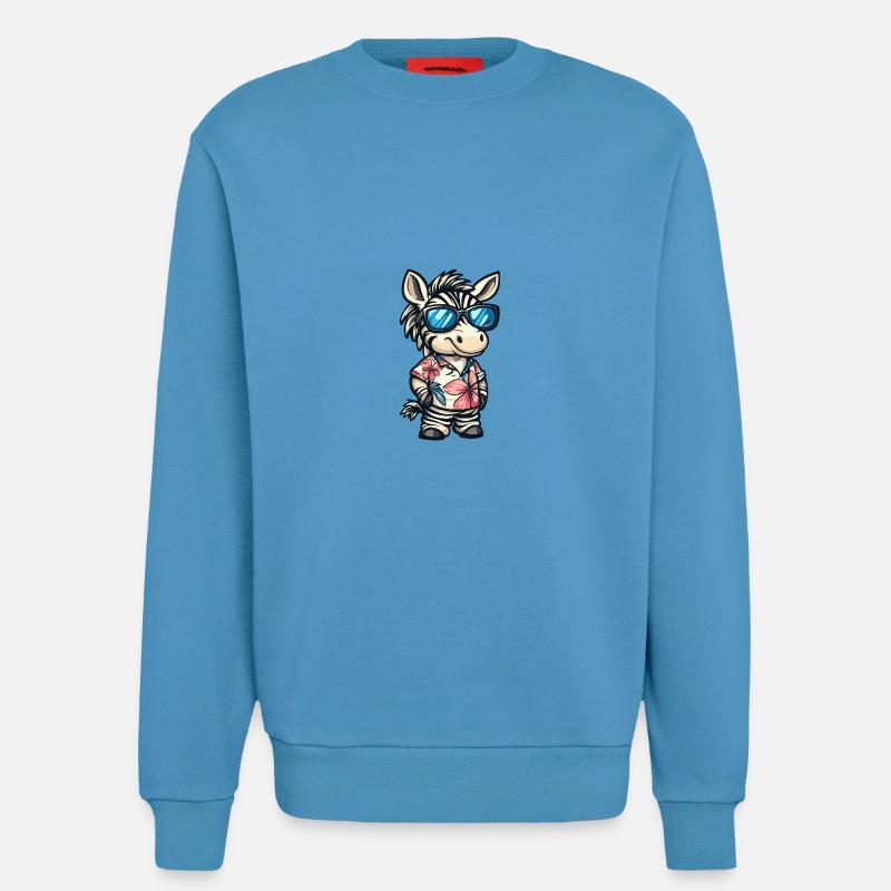 Zebra Comic Cool Sommer - Sweatshirt - made by SPREAD  -  Sol Blue