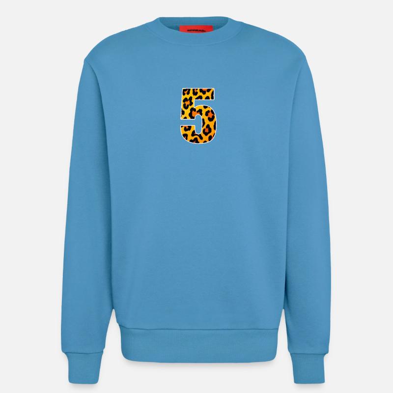 Leopard 5 Fur Pattern - Sweatshirt - made by SPREAD  -  Sol Blue