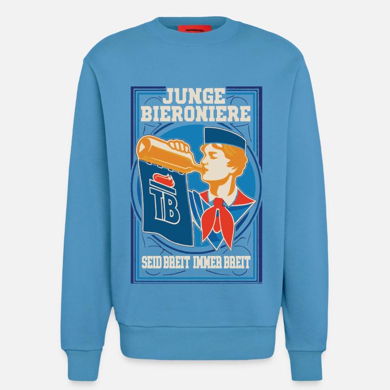 Seid breit immer breit, Junge Bieroniere - Sweatshirt - made by SPREAD  -  Sol Blue