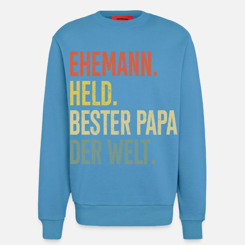 Bester Papa der Welt Gradient - Sweatshirt - made by SPREAD  -  Sol Blue