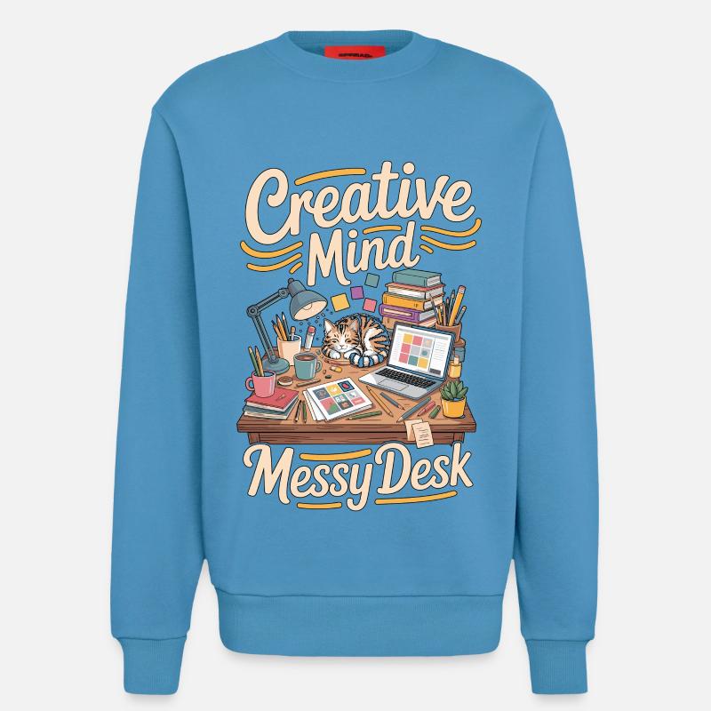 Graphic Designer Creative Mind Visual Designer - Sweat bio décontracté fabriqué en UE -  Sol Blue