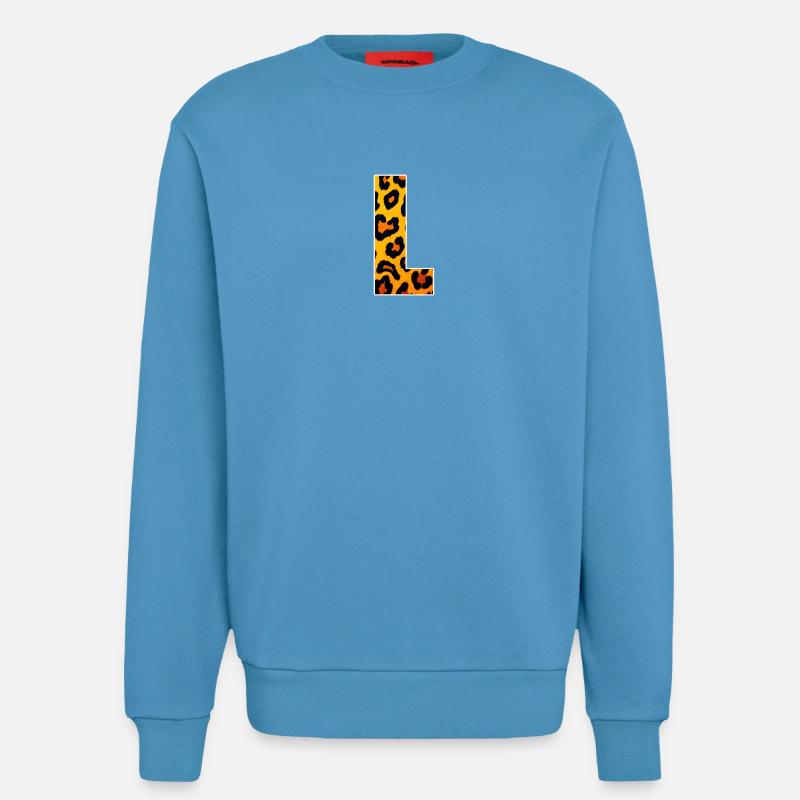 Leopard Print Eckdesign - Sweatshirt - made by SPREAD - Sol Blue