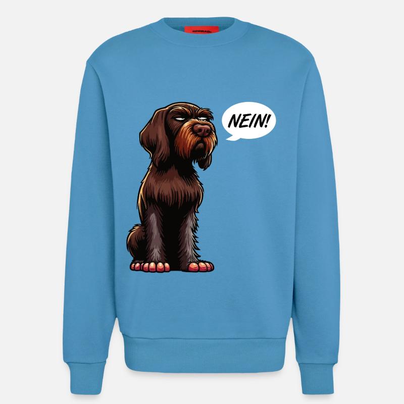 Nein Deutsch Drahthaar Deutsch-Drahthaar Besitzer - Sweatshirt - made by SPREAD  -  Sol Blue