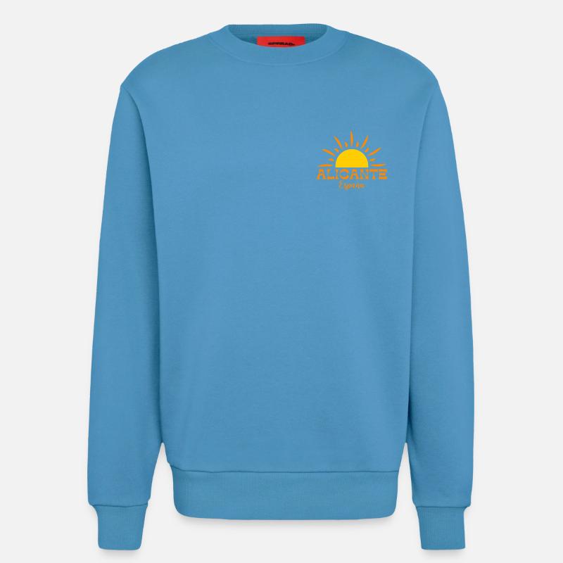 Lebendiger Sunburst Alicante Spanien Design - Sweatshirt - made by SPREAD  -  Sol Blue