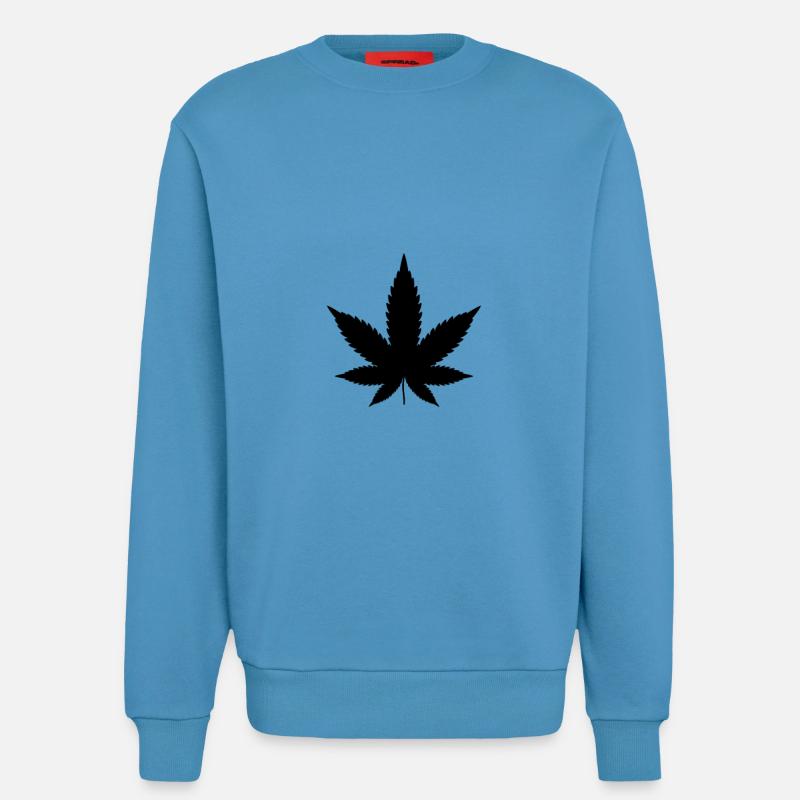 Canabisblatt, Hanfblatt, Marihuana - Sweatshirt - made by SPREAD  -  Sol Blue
